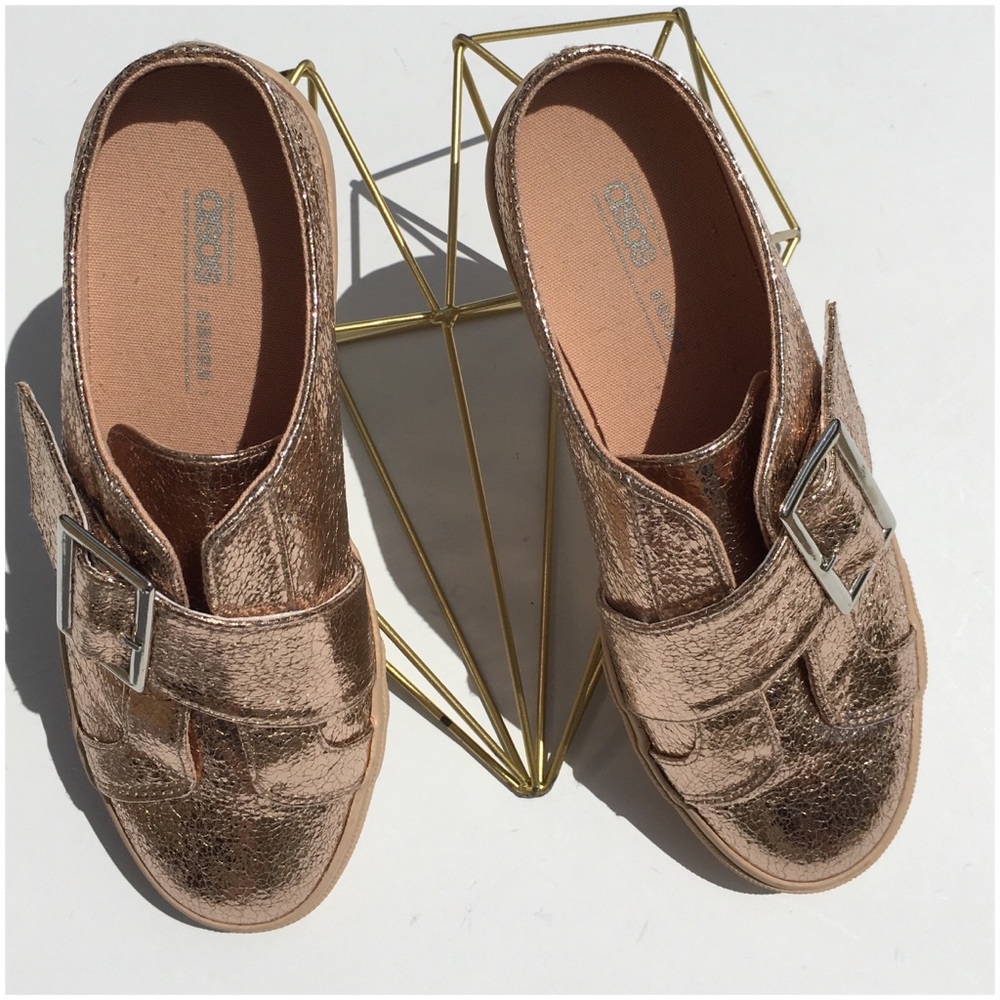 Asos Rose Gold Metallic Shoes - Picture 4 of 8